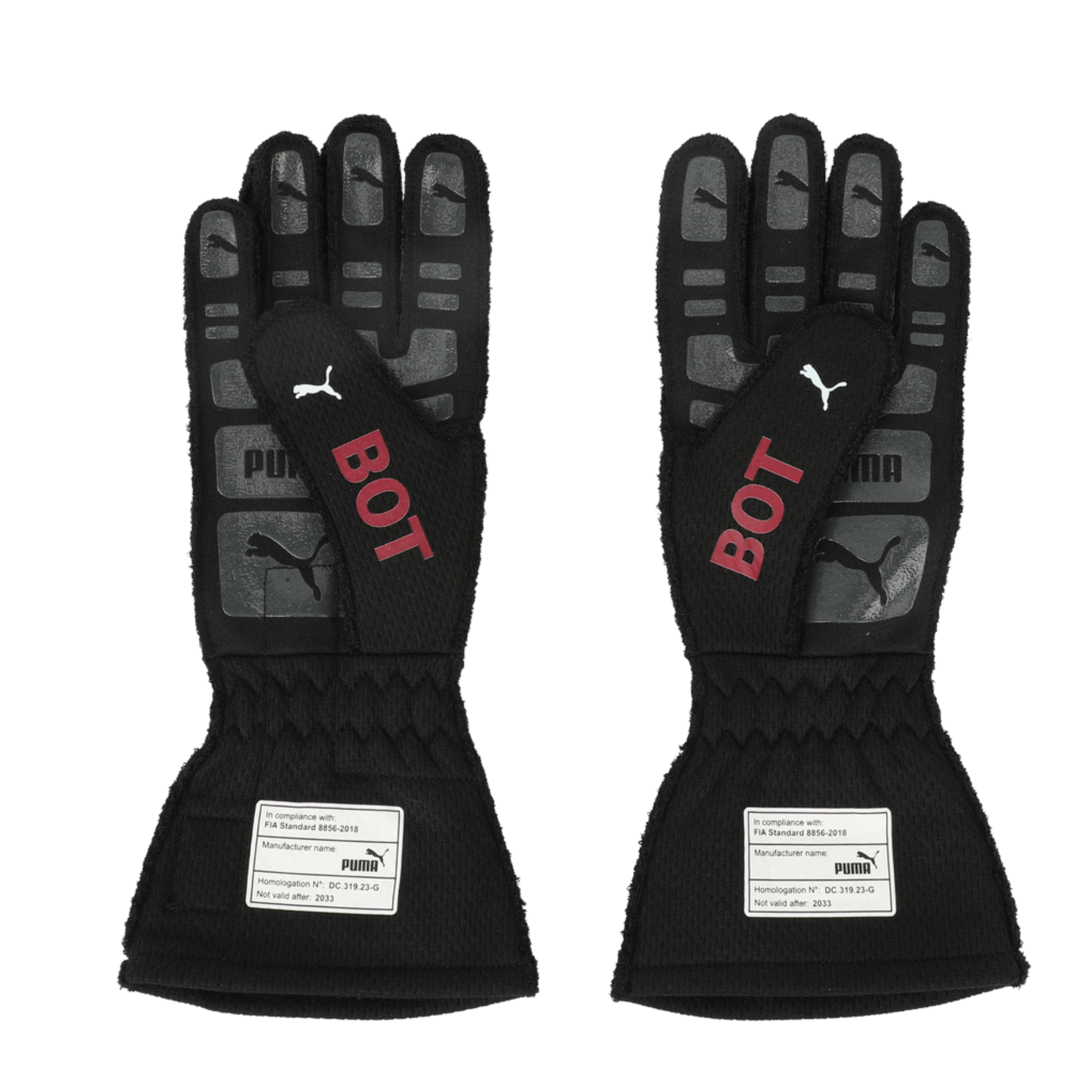 Valtteri Bottas Autographed 2023 Alfa Romeo Mexico Grand Prix Race Used Formula 1 Gloves