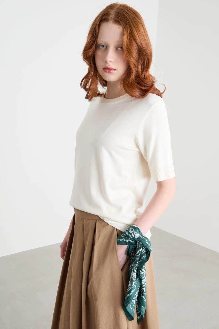 Printed silk scarf - GREEN