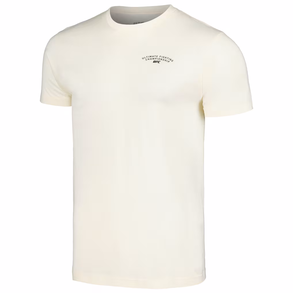 Men's Cream UFC Arched Logo T-Shirt