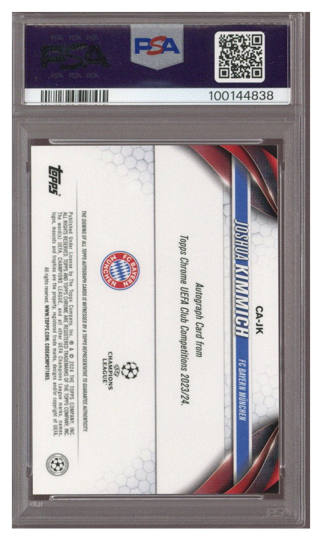 2023 Topps Chrome Sapphire UEFA Joshua Kimmich Auto Red 5/5 PSA 9
