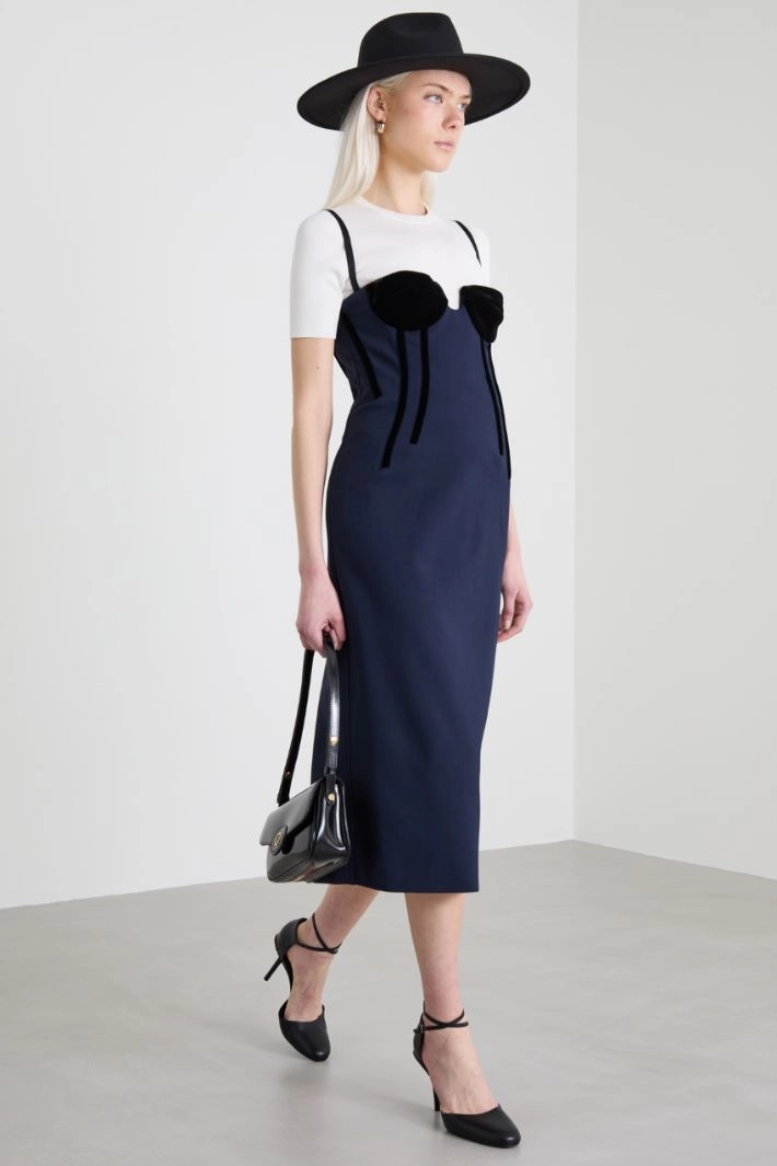 Bustier dress with cups - NIGHT BLUE