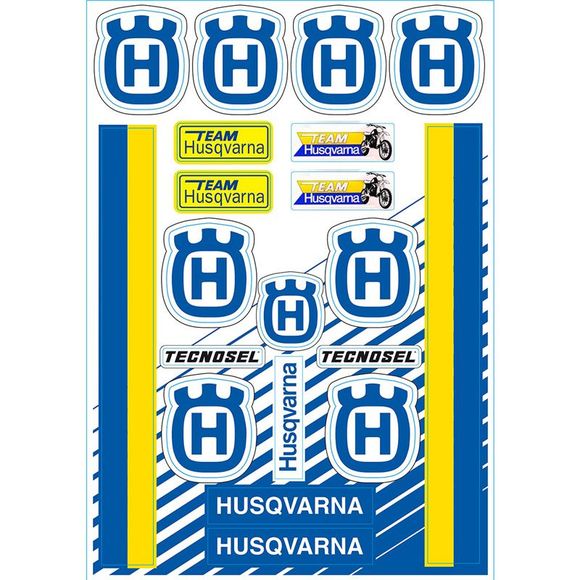Tecnosel VINTAGE HUSQVARNA Universal sticker sheetRef : 4320-2395 / 43202395
