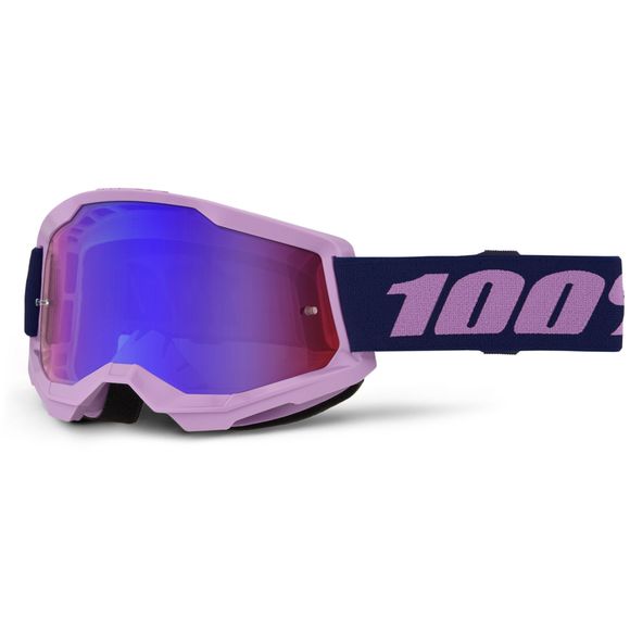 100% STRATA 2 cross mask Purple - Mirror Blue/Red 2026 - PurpleRef: CE1593 / 50028-10025