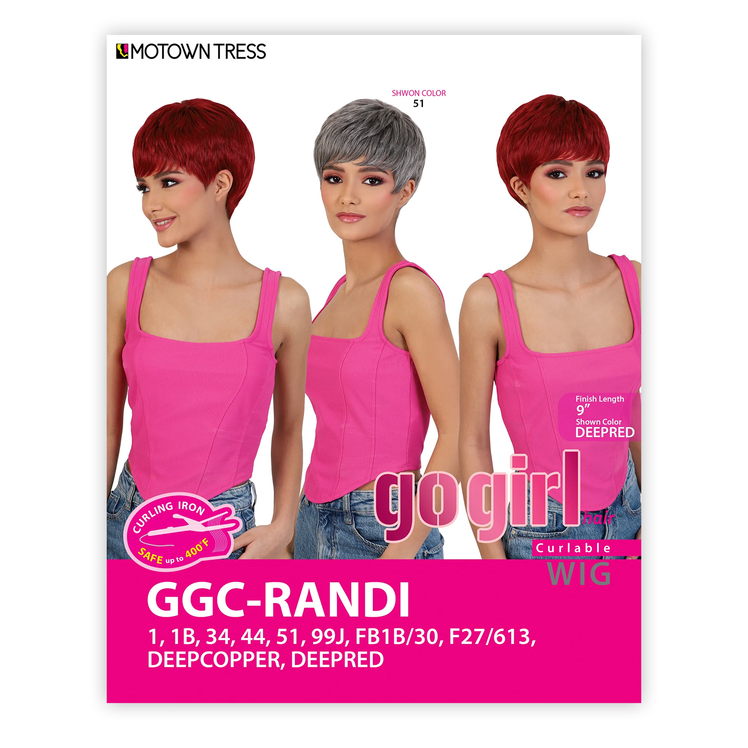 Short Clippered Pixie Cut Wig Go Girl GGC-Randi