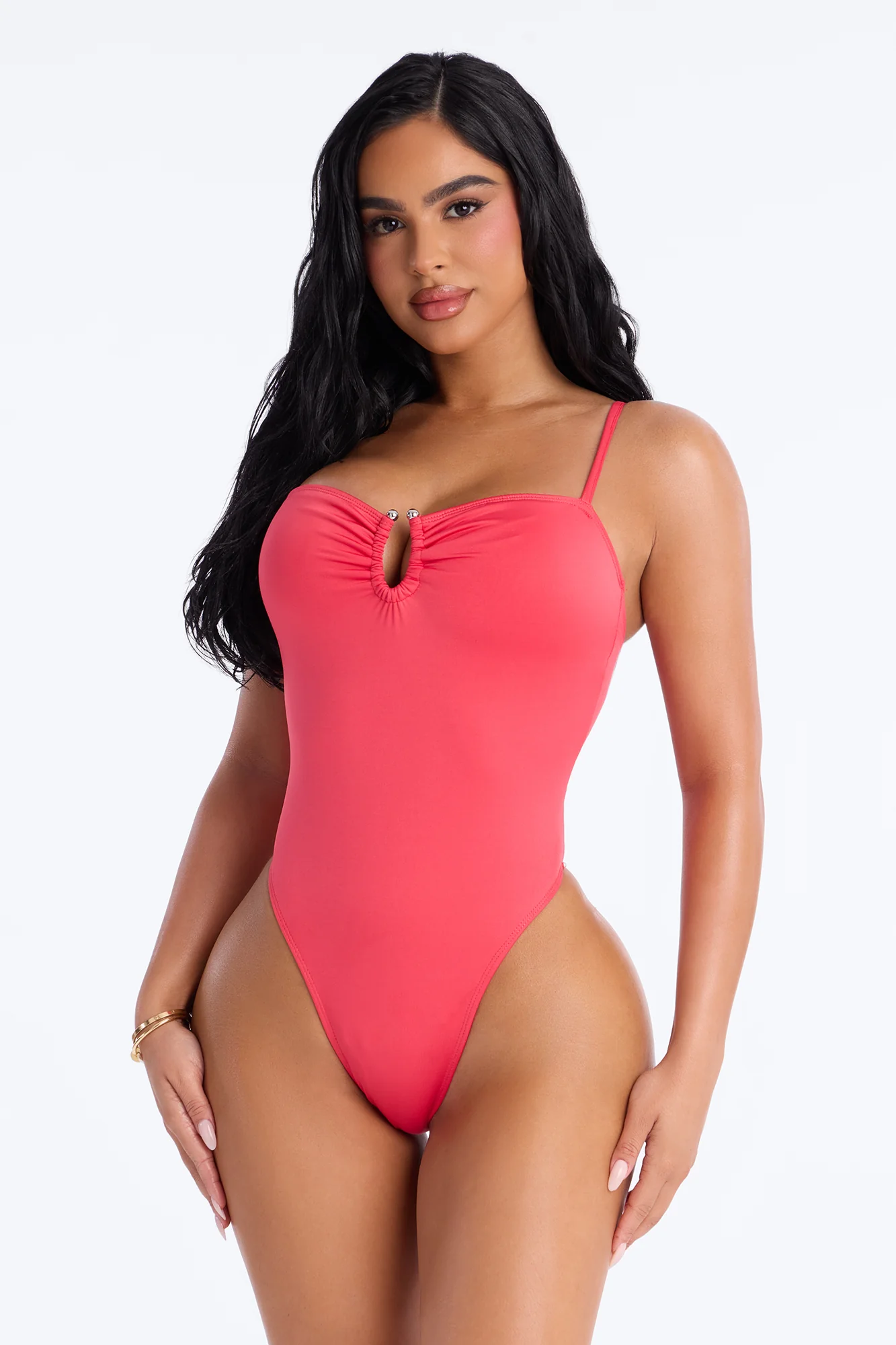 Dark Waters 1 Piece Bra Cup Swimsuit - Pink