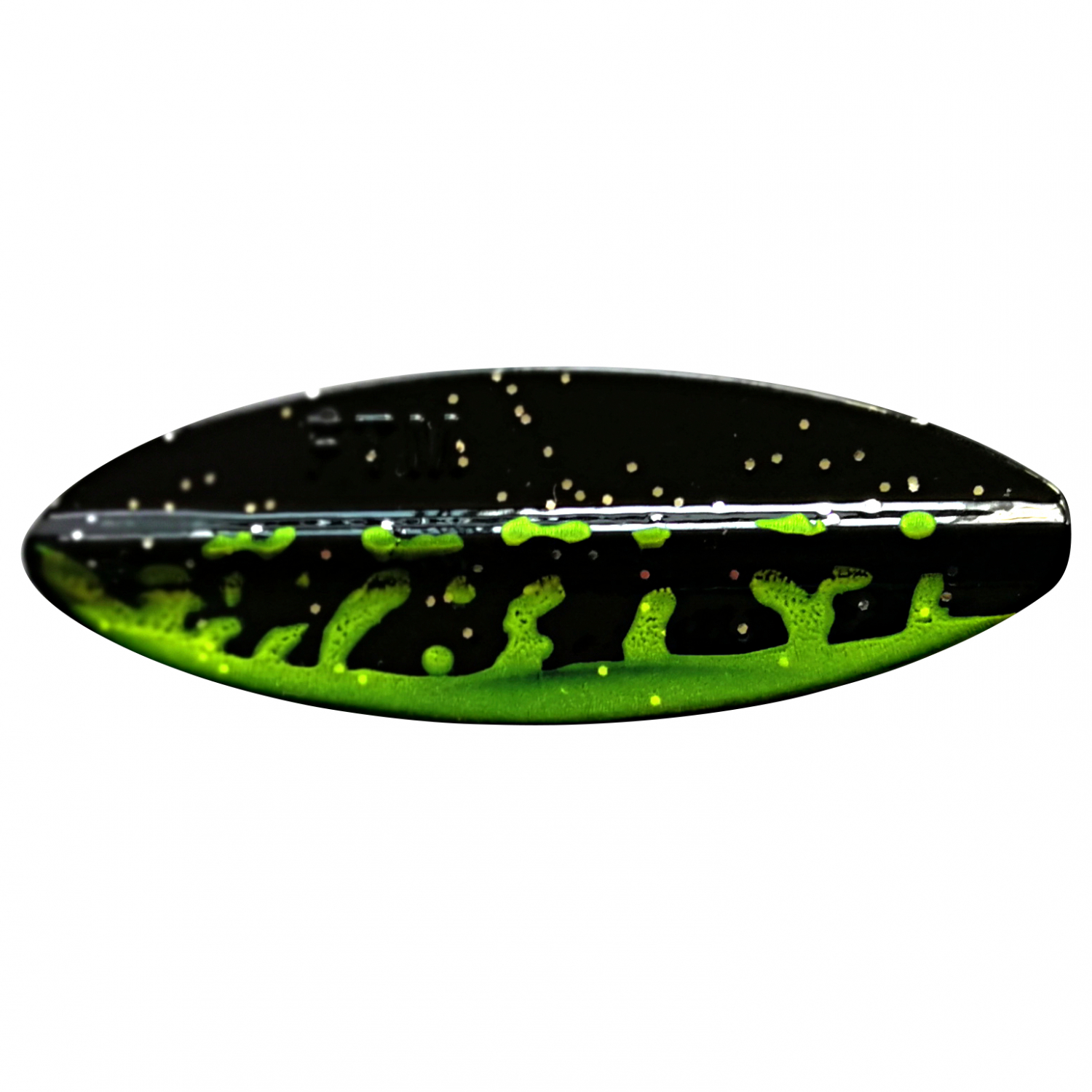 FTM Trout Spoon Fishing Tackle Max Omura Inline (Chartreuse\/Black UV)