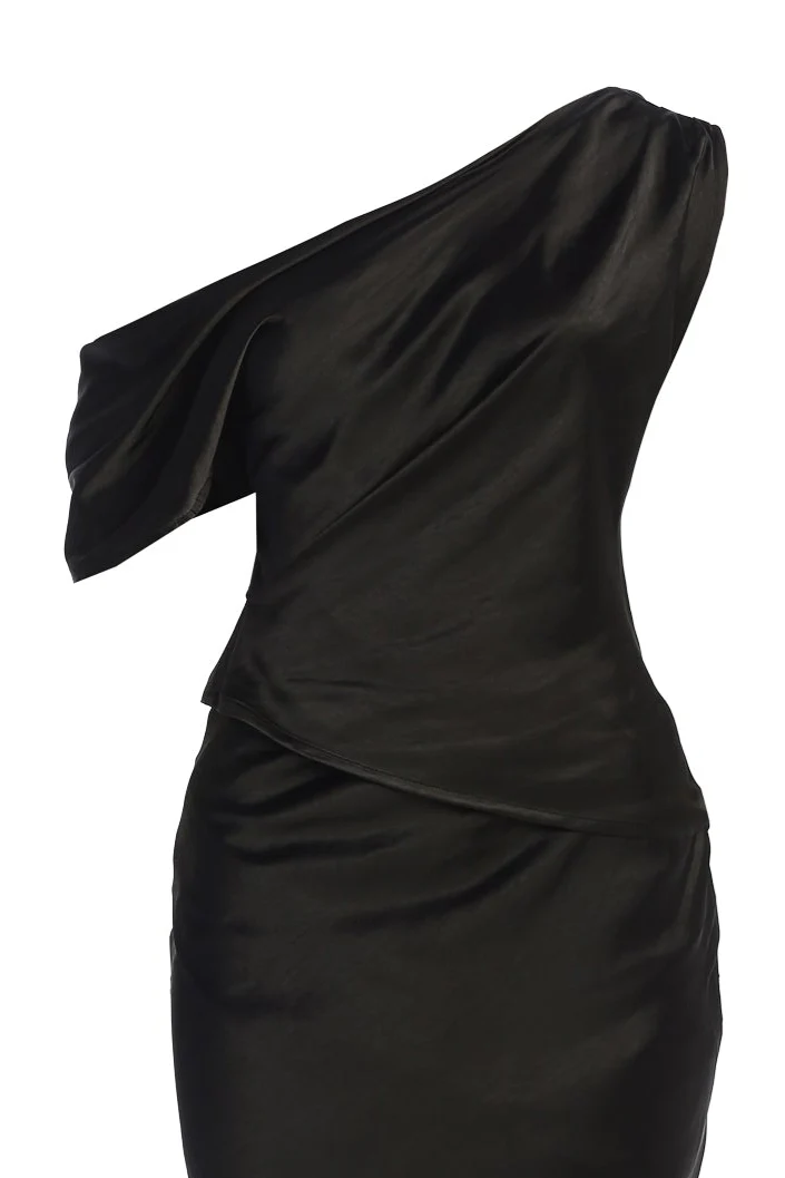 Black Rosi Asymmetrical Top