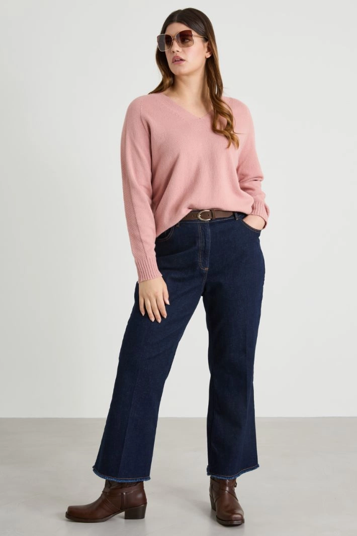 Wool and viscose sweater - LIGHT PINK