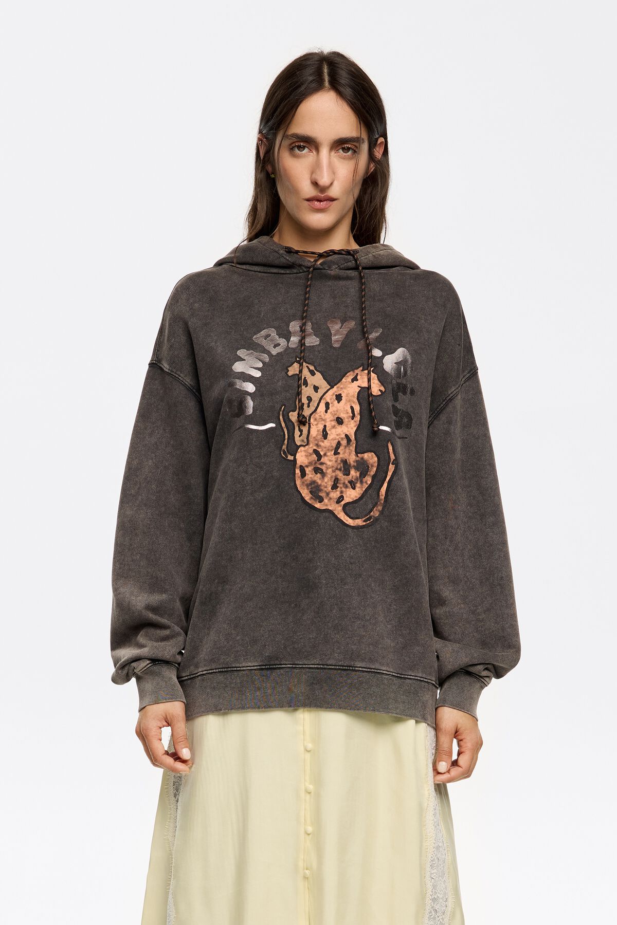 Black hoodie with foil logo