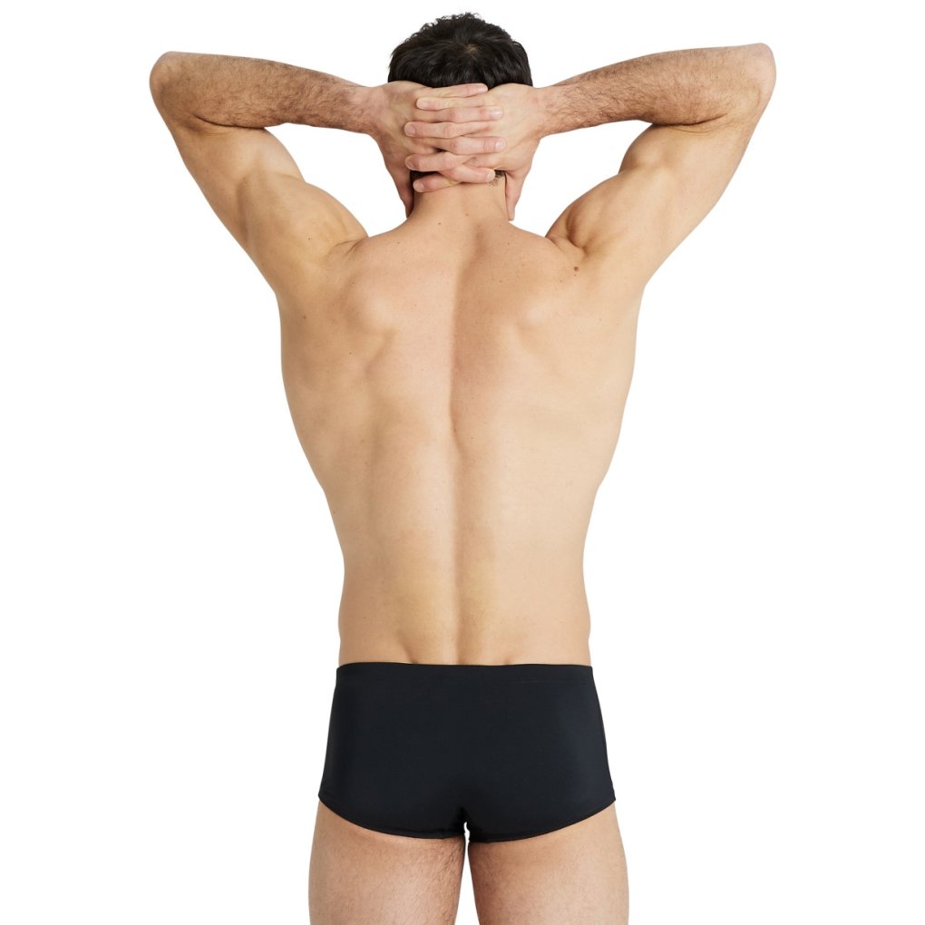 arena Performance Solid Team Low-Waist Swim Shorts Men - Black/White