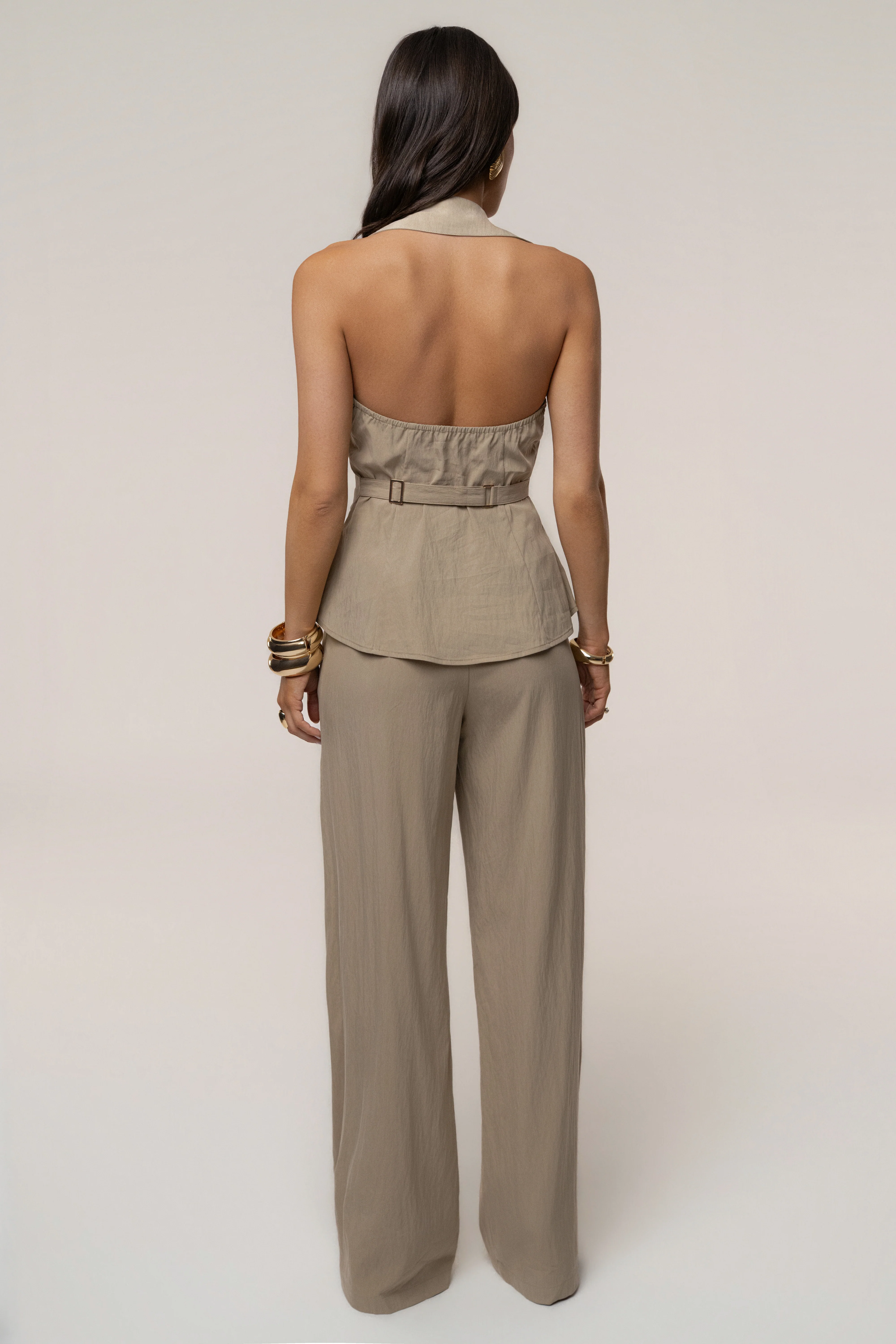 Taupe Essential Flow Trouser