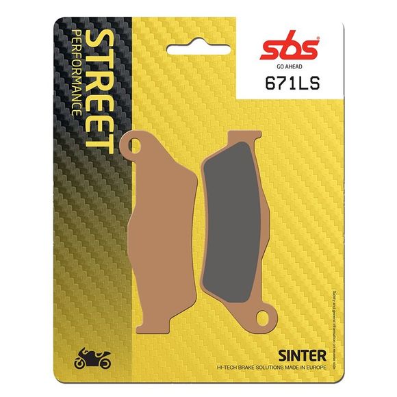 SBS 671LS Sinter Sintered Metal rear brake padsRef: 671LS / 671040