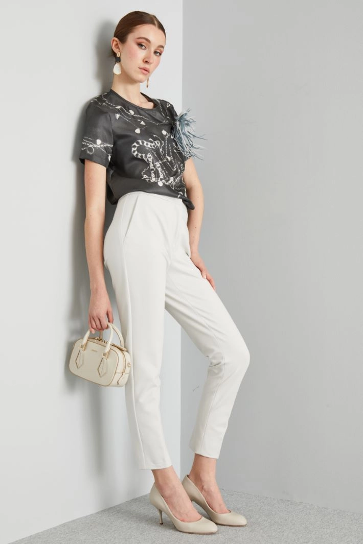 Jersey cigarette trousers - ICE