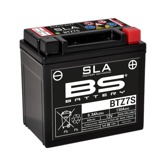 Batterie BS Battery SLA YTZ7S/BTZ7S ferme Type Acide Sans entretien/prête à l'emploiRef : SLAYTZ7S / 1080655