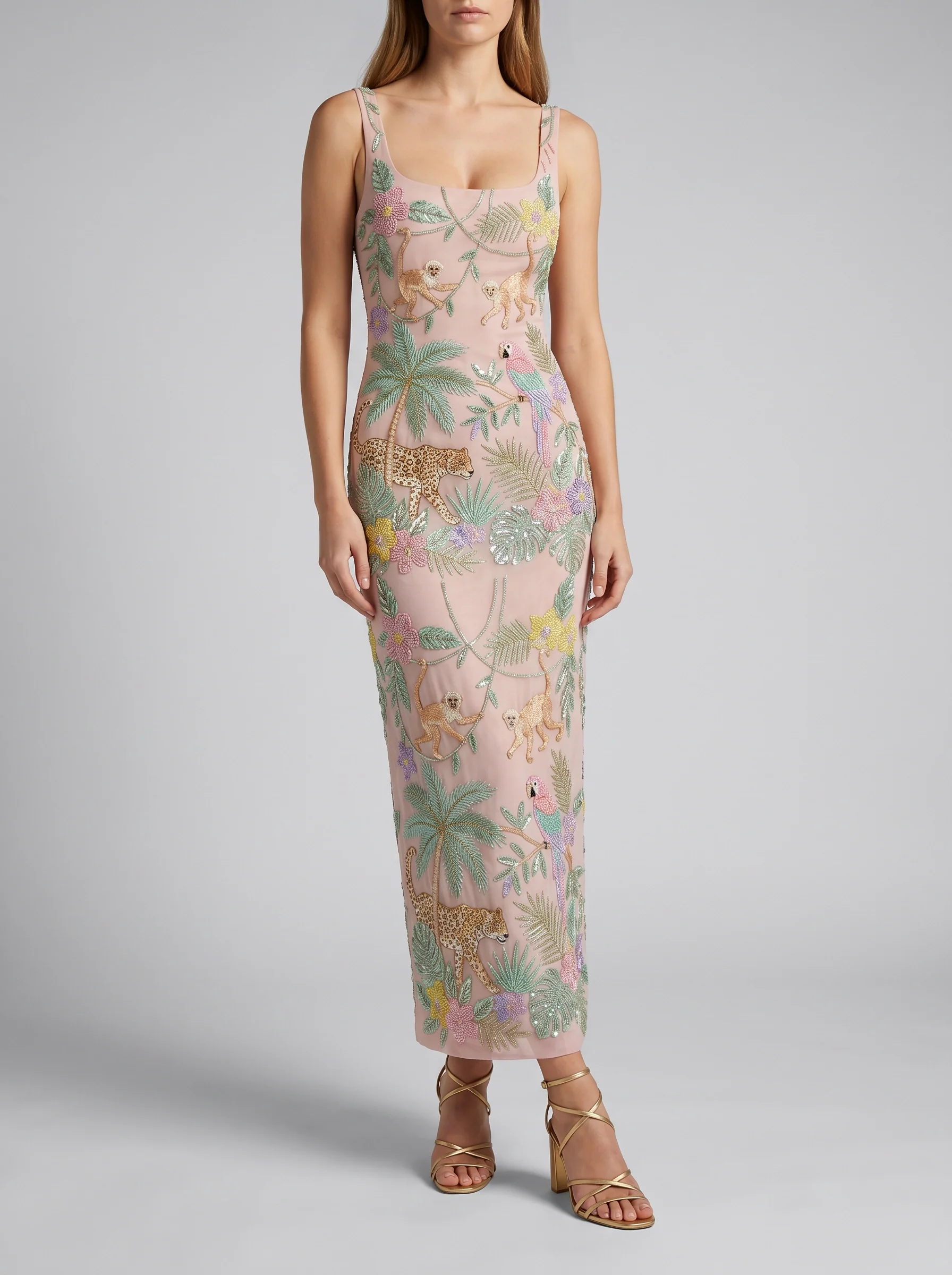 Pink Leopard Jungle Maxi Dress