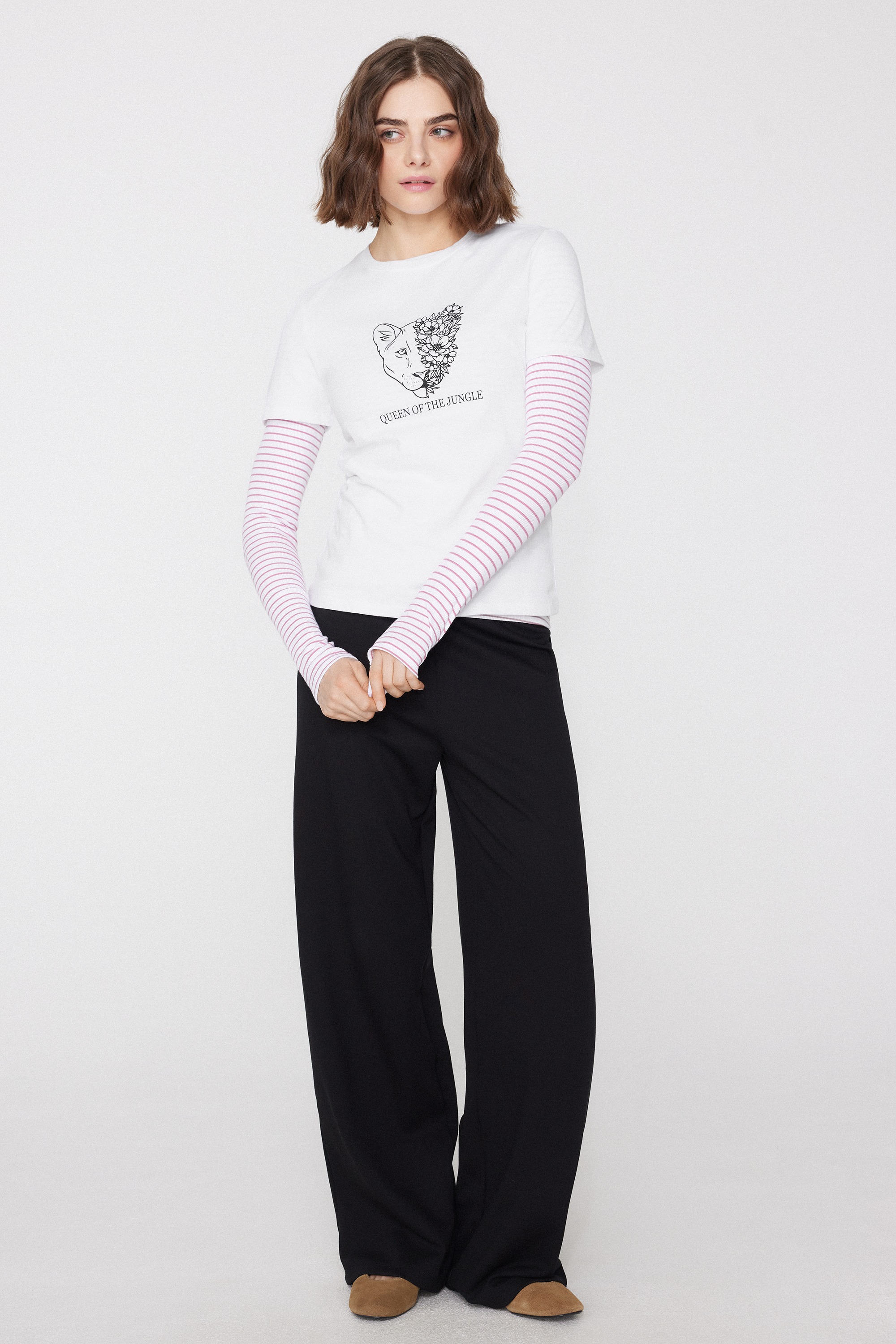 100% Cotton T-Shirt with Print