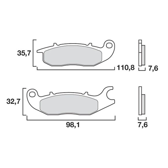 Brembo organic front brake padsRef: 07HO5606