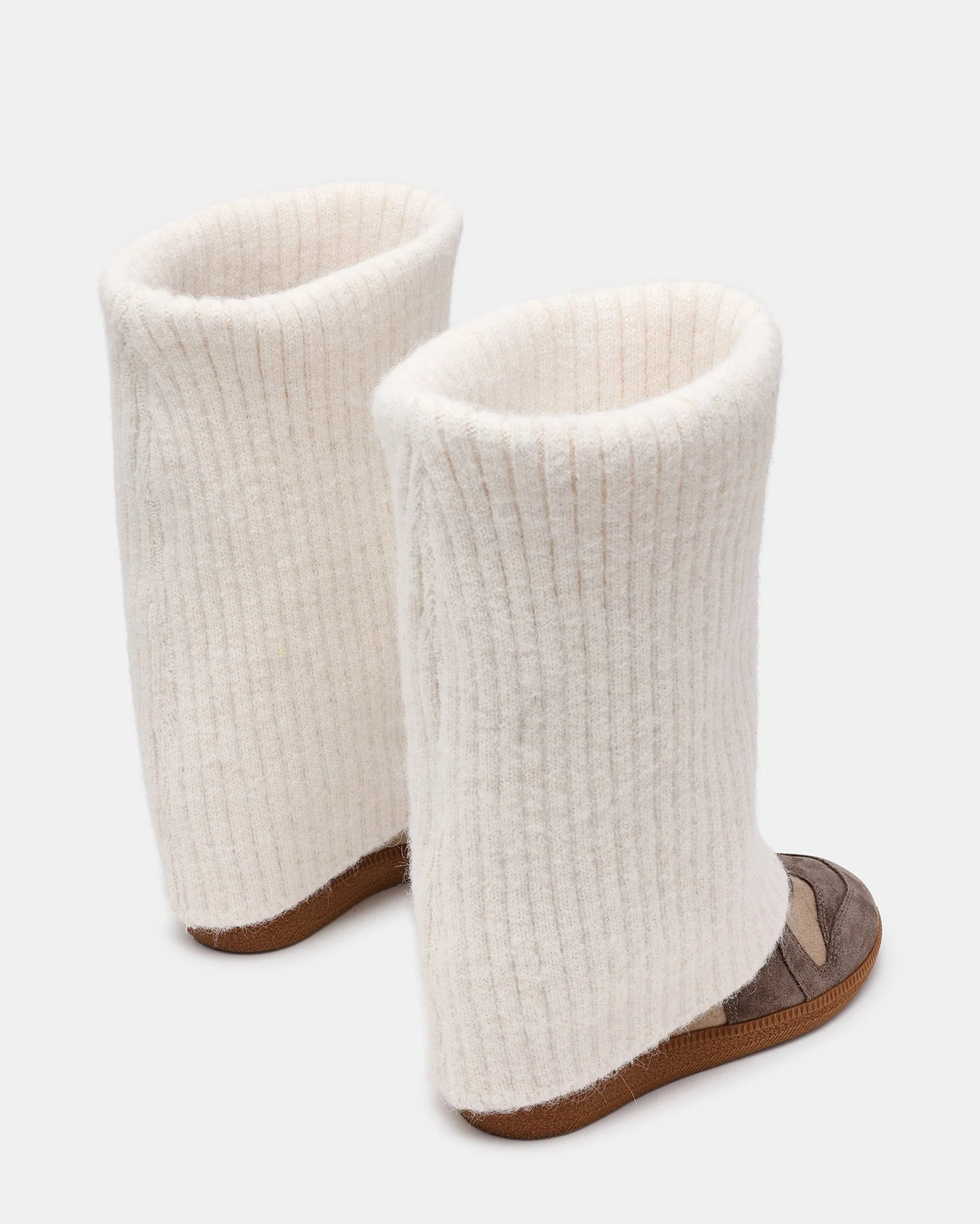 Mavis Knit Taupe Suede