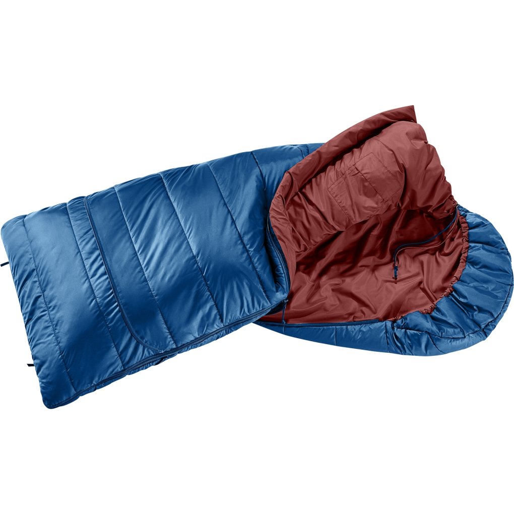 Deuter Starlight SQ Kids Sleeping Bag - zip left - nightblue-redwood