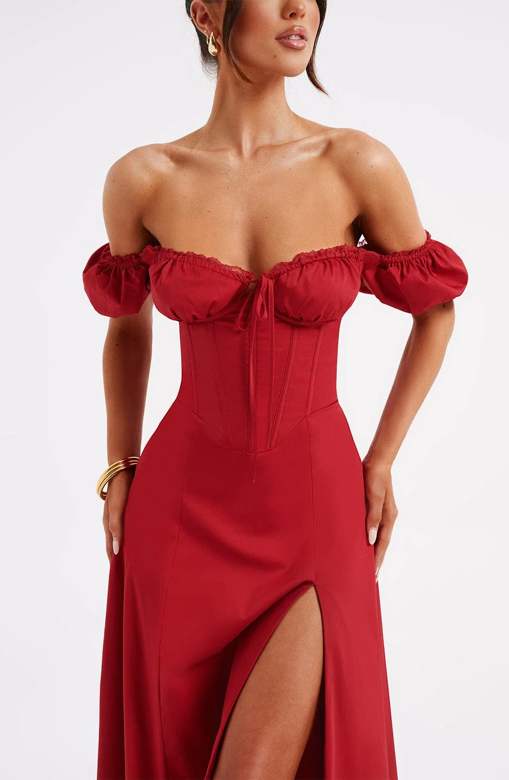Courtney Midi Dress - Red