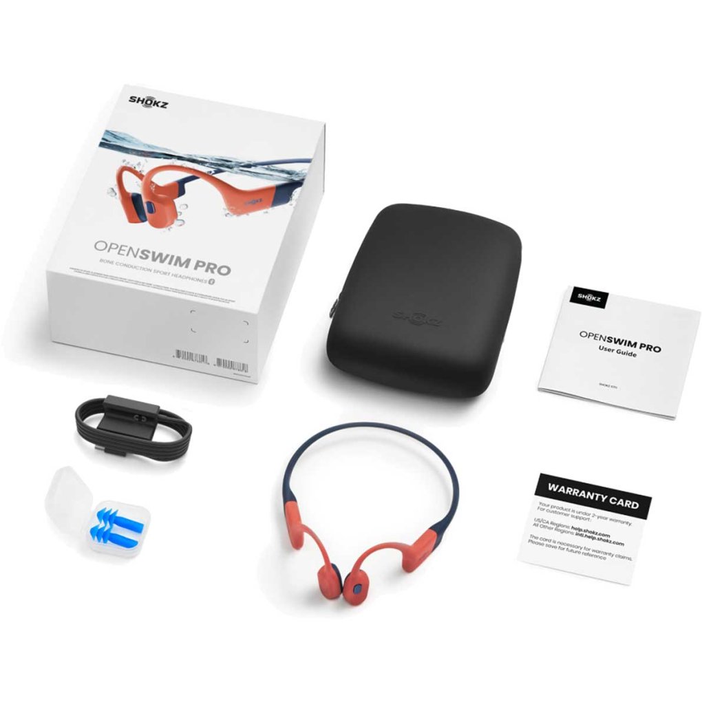 Shokz OpenSwim Pro Waterproof Headphones - Red