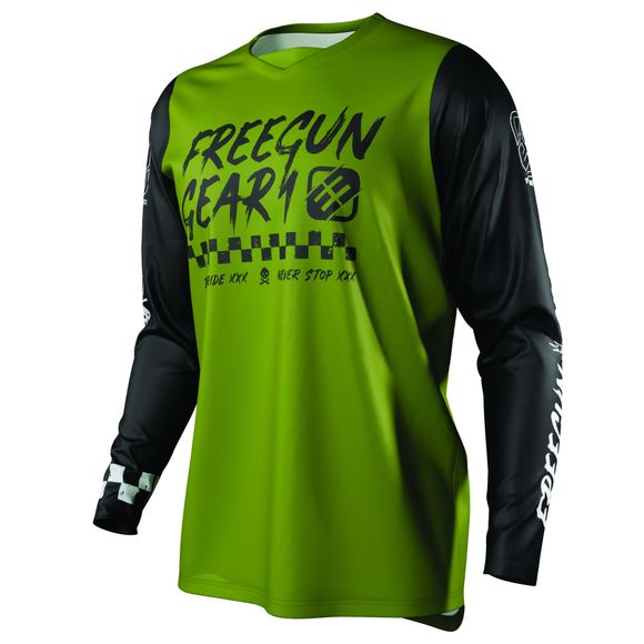 Shot by Freegun DEVO SPEED 2.0 cross jersey - KHAKI 2021 - Green / BlackRef: FRG0333