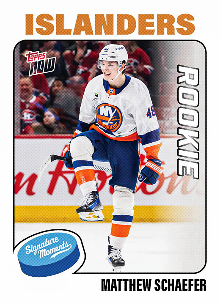 Matthew Schaefer - 2025-26 NHL Topps NOW® - Sticker # 110 Pack - PR: 3100