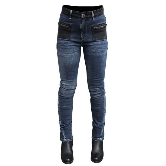 Jean Moto Overlap Kara Wash - Slim - BlueRef: OV0199