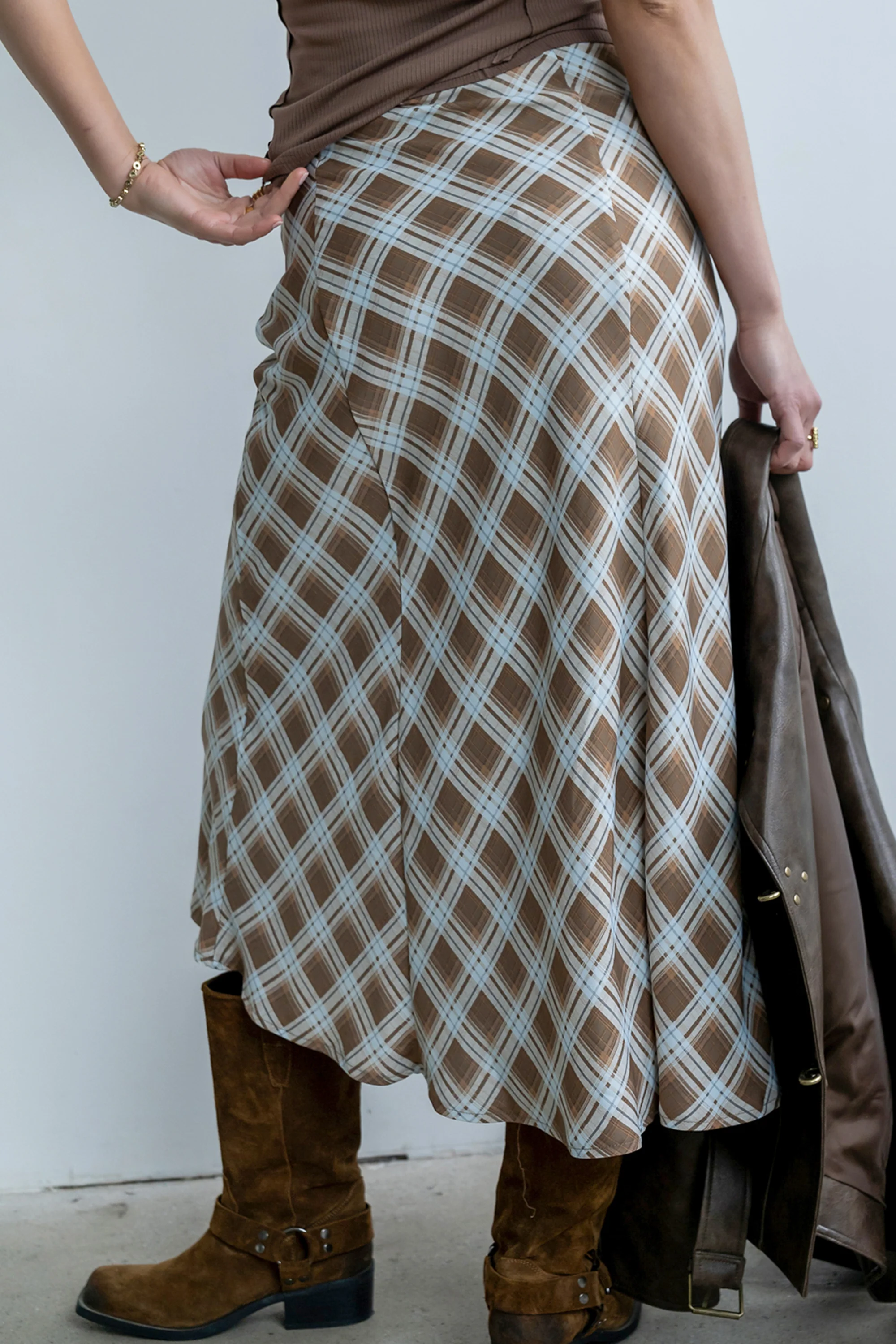 Zadie Plaid Maxi Skirt
