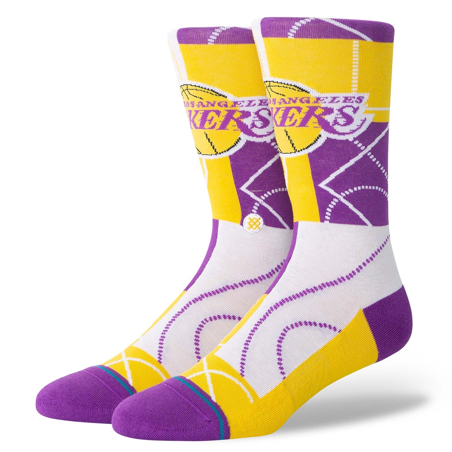 Los Angeles Lakers Zone Stance NBA Crew Socks