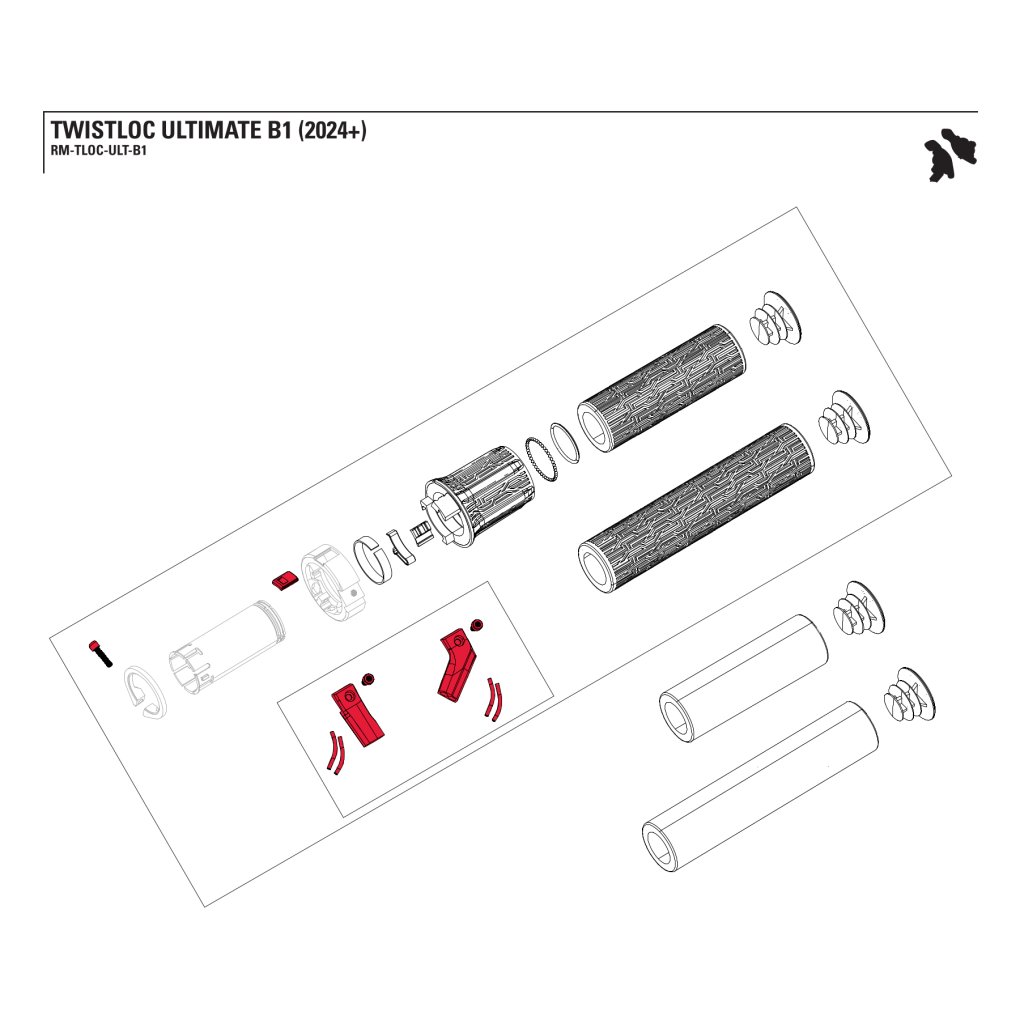 RockShox Cable Guide Kit for TwistLoc Ultimate Remote (B1+, 2024+) - 11.4018.112.002