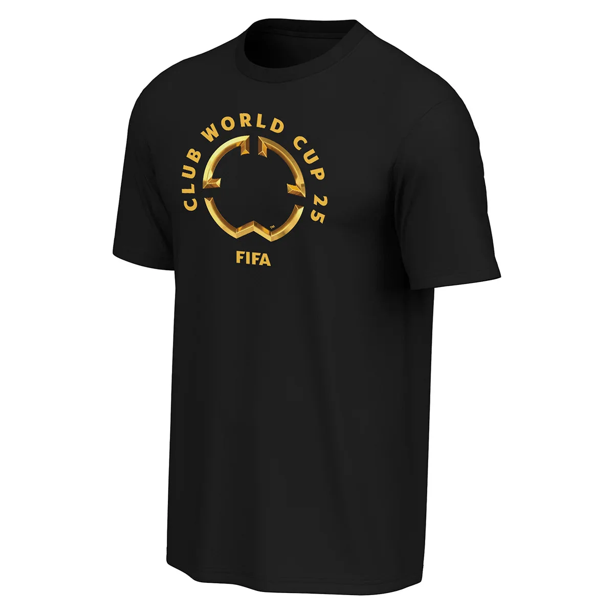 World football competition Club World Cup 2025™ Gold Emblem Black T-Shirt - Unisex