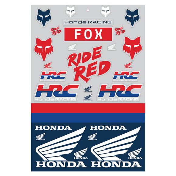 Fox HONDA TRACK PACK sticker sheet - MulticolorRef: fx4925 / 32537-922-os