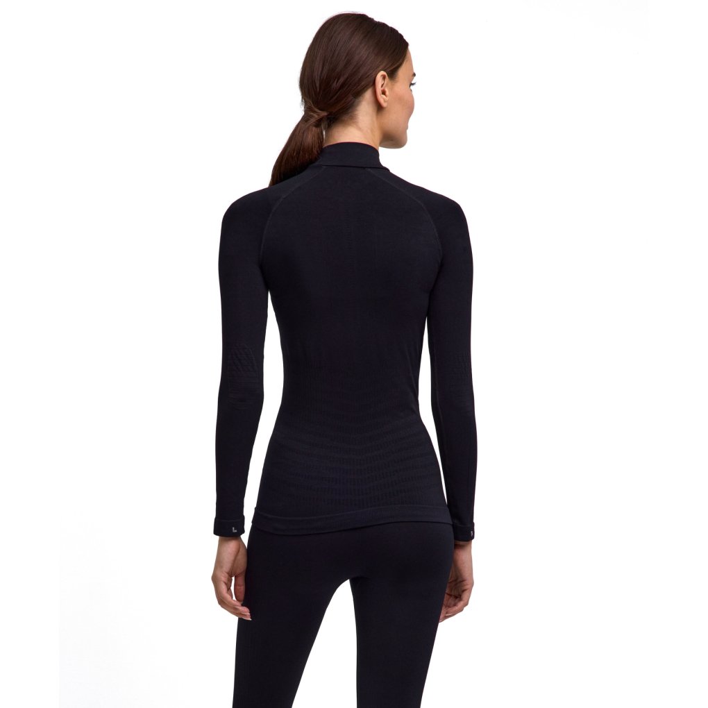 Falke Maximum Warm Half-Zip Longsleeve Shirt Women - black 3000 (33135)