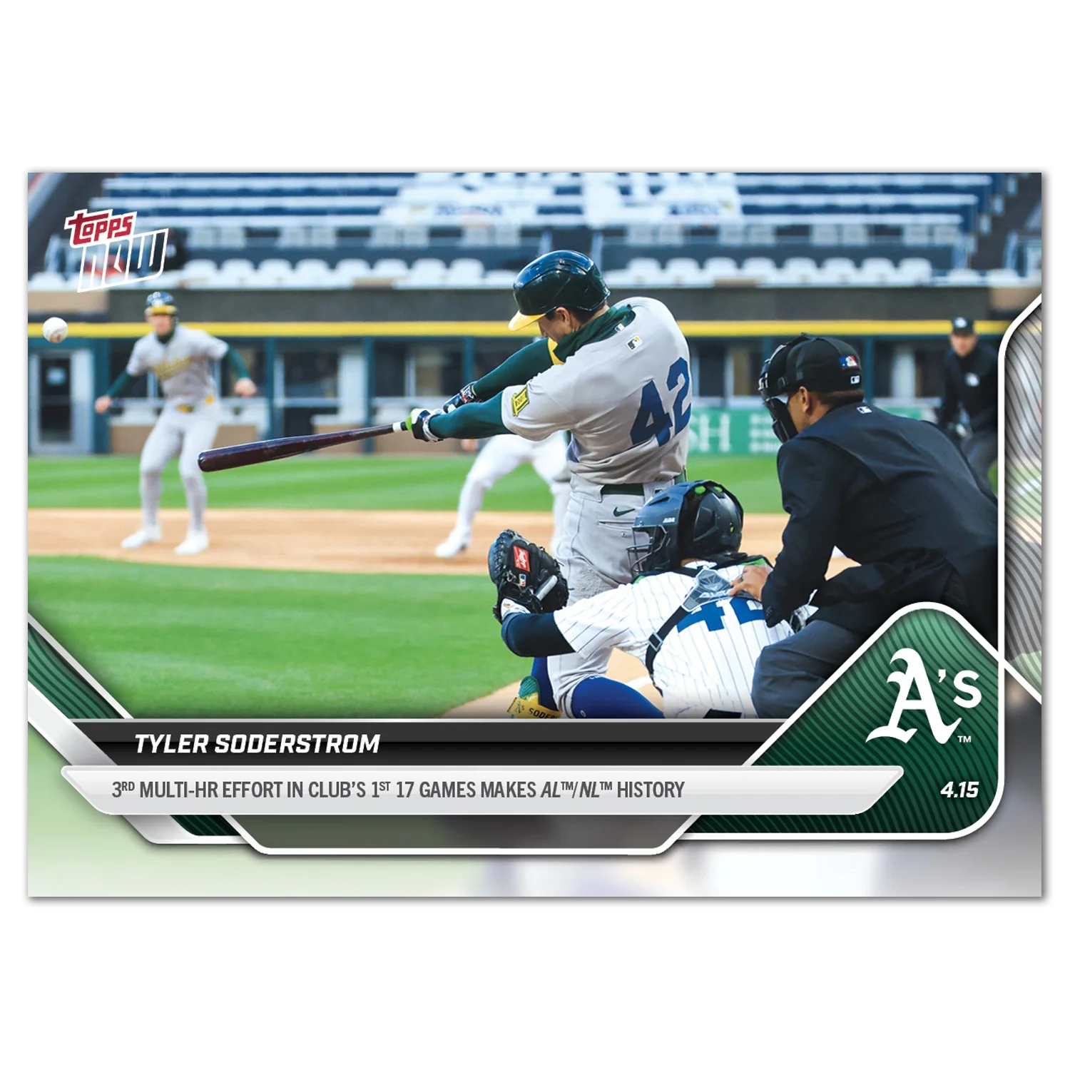Tyler Soderstrom - 2025 MLB Topps NOW® - Card 72
