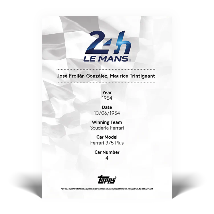 2023 Topps 24H of Le Mans Poster Art #9 - Topps UK