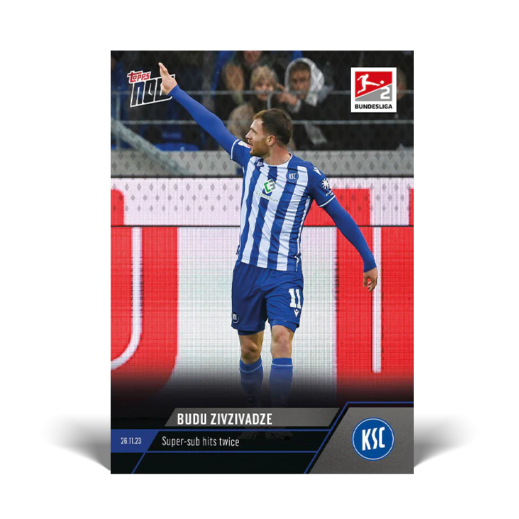 Topps UK - Budu Zivzivadze - Super-sub hits twice - Bundesliga TOPPS NOW® Card #74