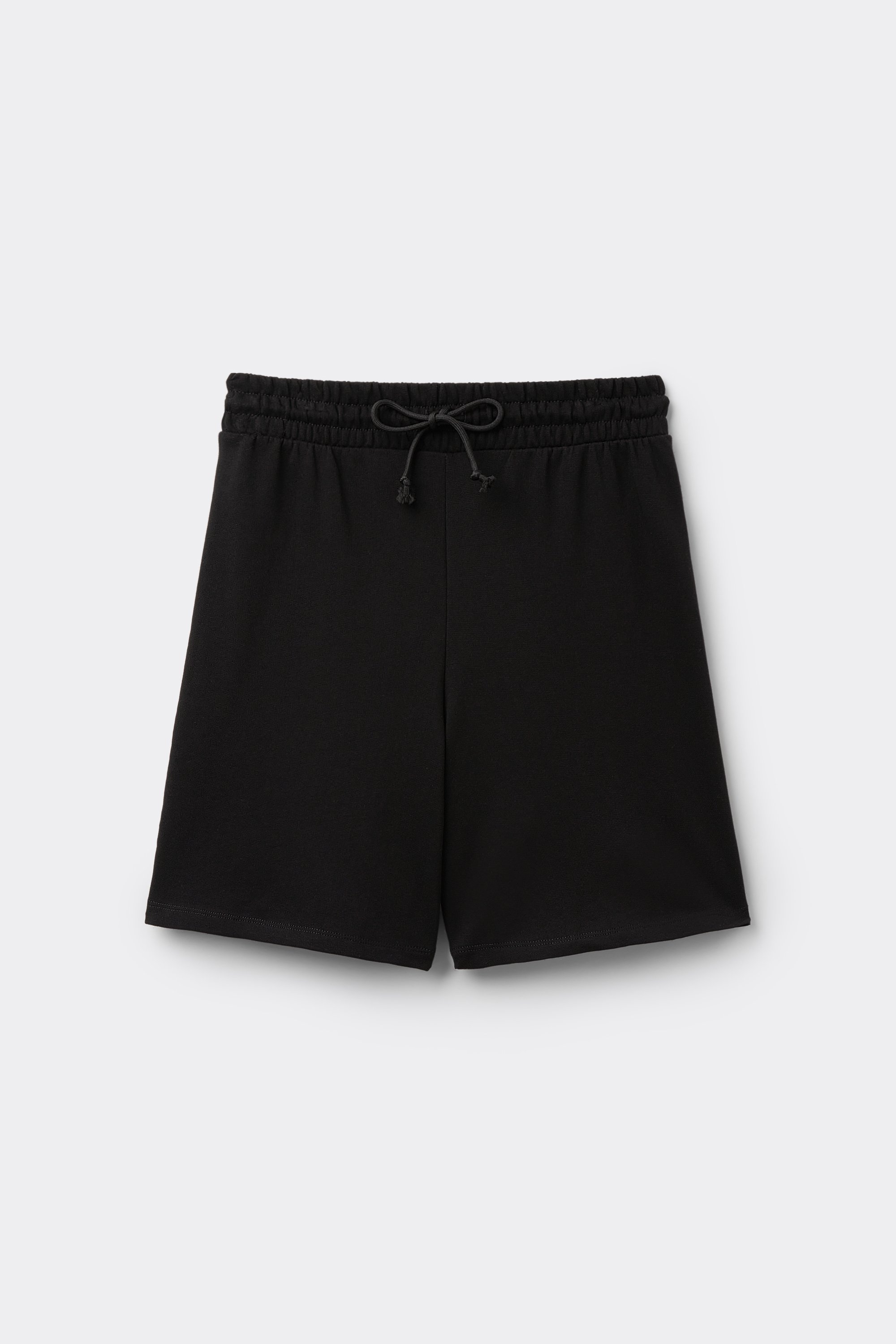 Cotton Fleece Bermuda Shorts with Drawstring