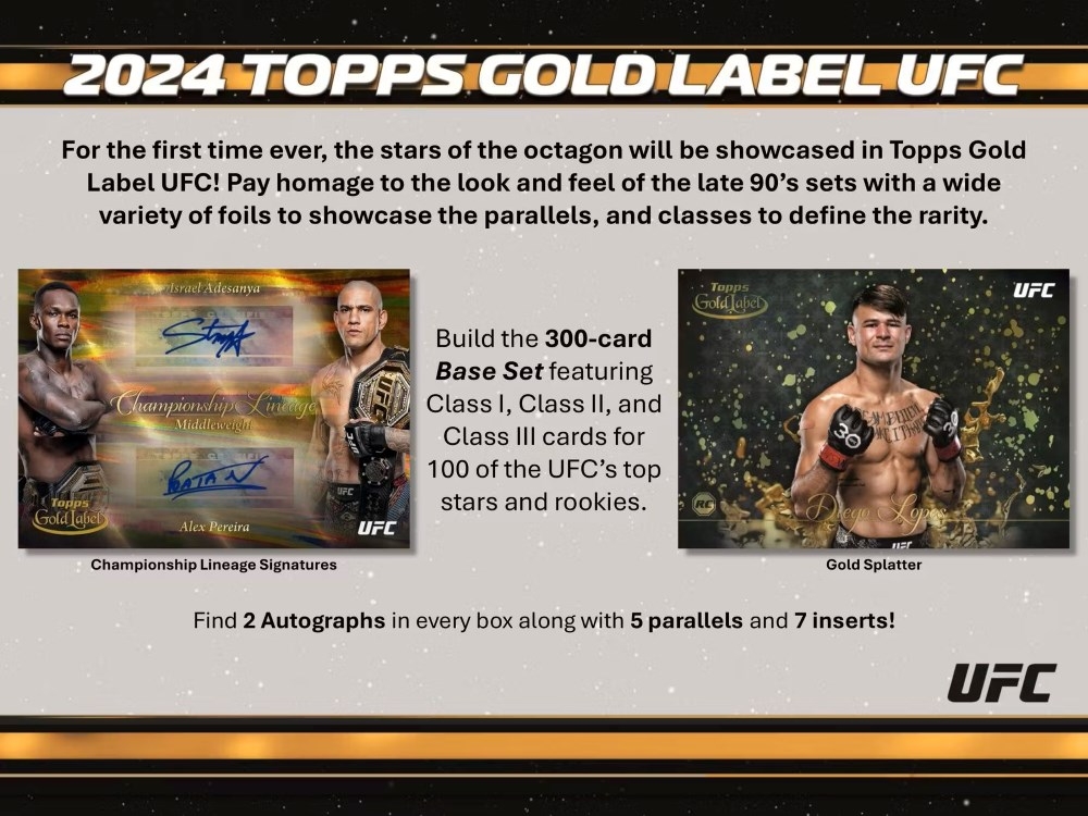 2024 Topps Gold Label UFC Hobby Box