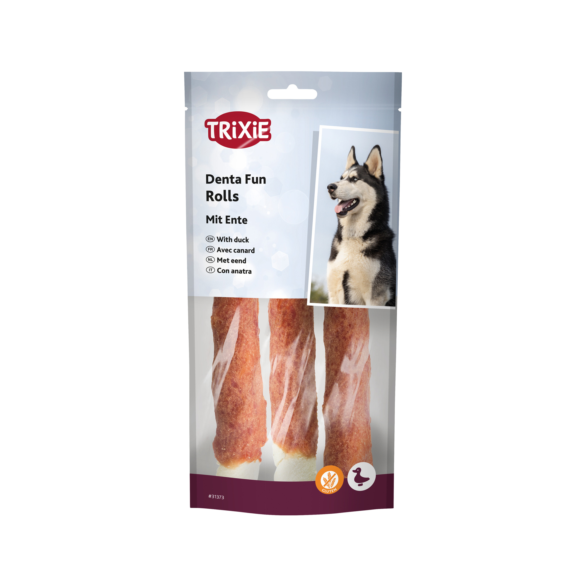 Trixie Denta Fun Duck Chewing Rolls - 12 cm - 30 pieces / 240 g