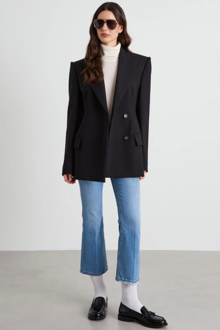 Flare crop jeans - LIGHT BLUE