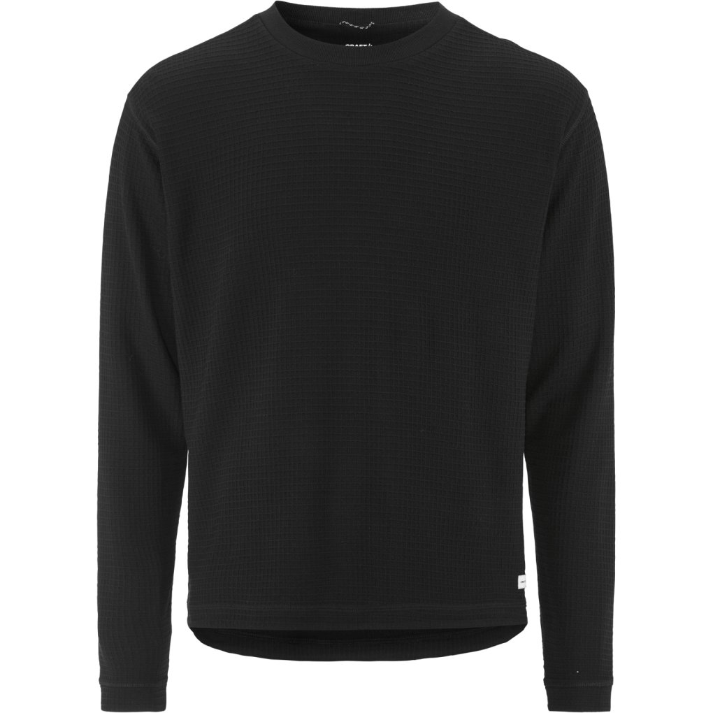 CRAFT Wool Waffle Longsleeve Shirt Men - Black