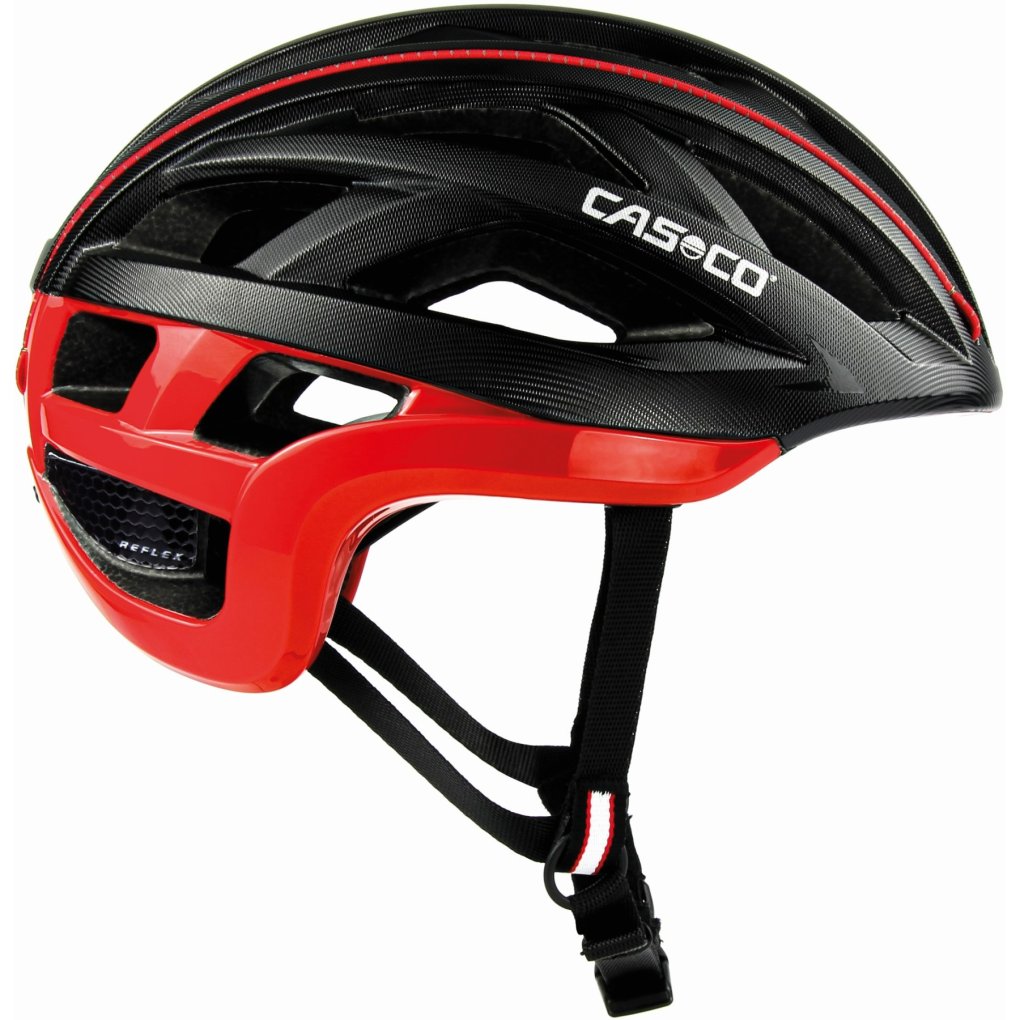 Casco Cuda 2 Strada Sport Helmet - black-structure red shiny