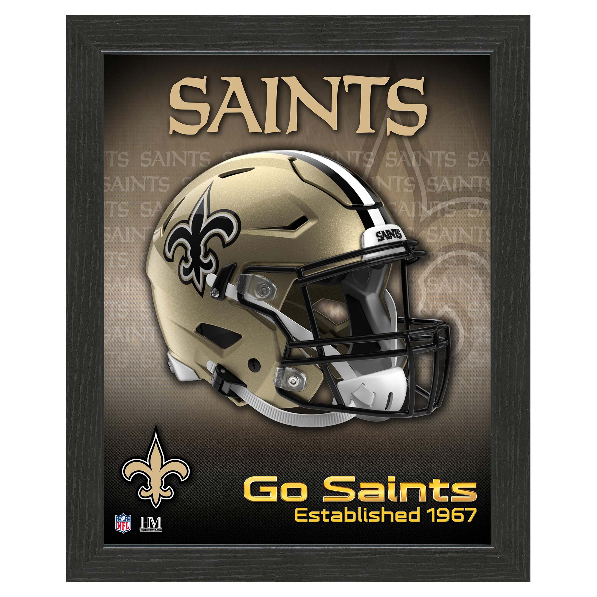 New Orleans Saints NFL Team Helmet Framed Photo