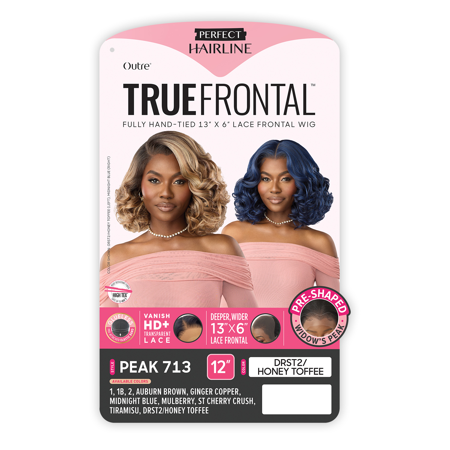Outre HD Lace Frontal Wig Perfect Hairline Glueless Fully Hand-Tied 13X6 True Frontal Peak 713