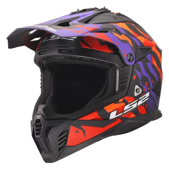 LS2 MX708 FAST II GROTESK 2026 cross helmet - Orange / PurpleRef: LS1300