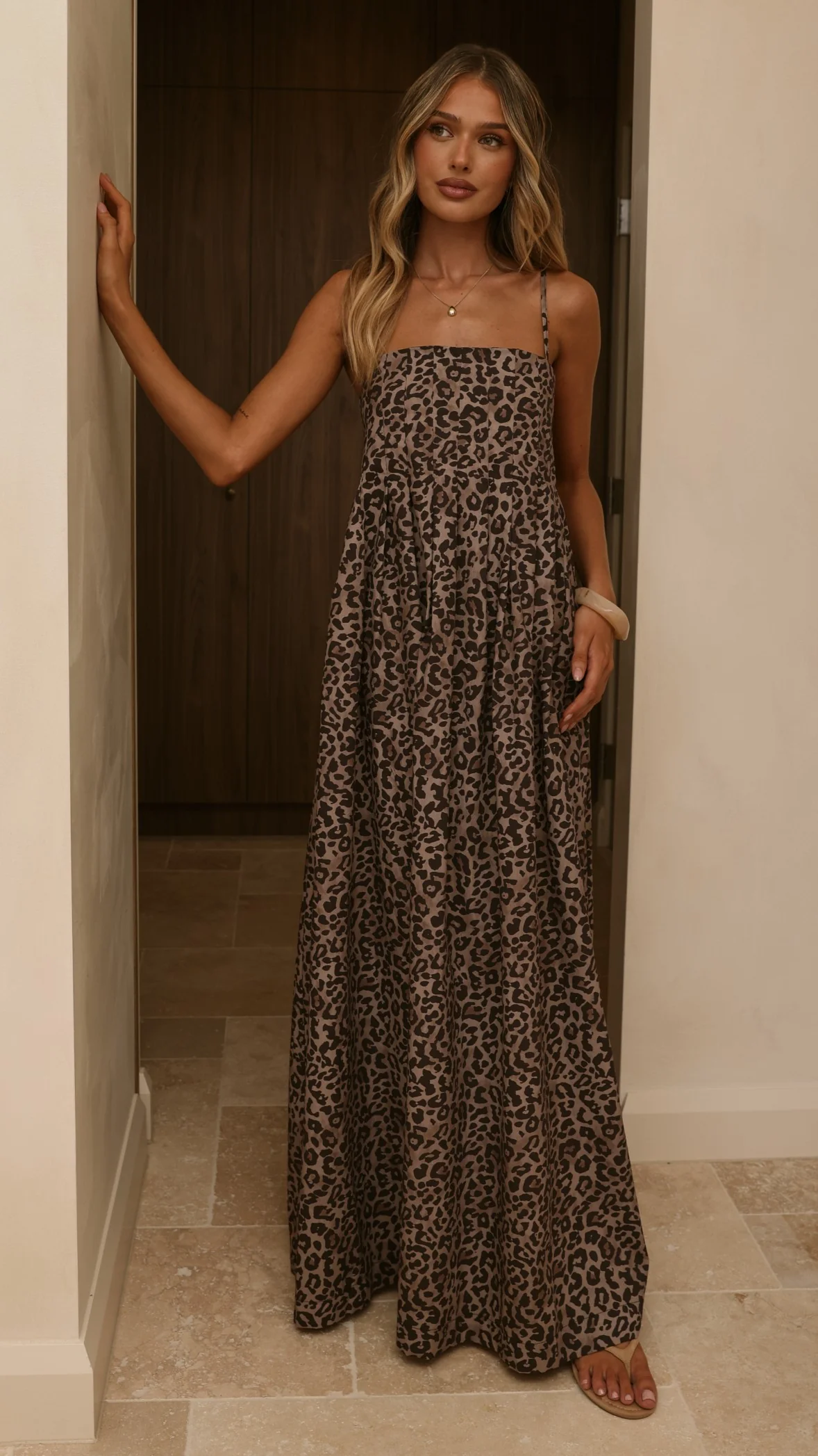 Pippa Maxi Dress - Leopard Print