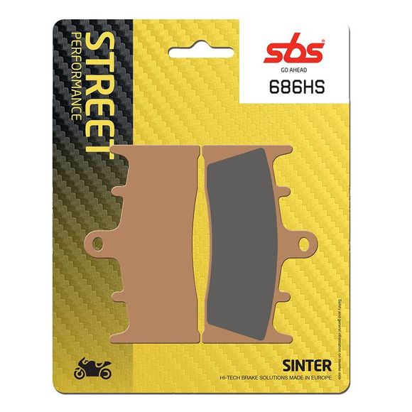 SBS 686HS Sinter Sintered Metal front brake padsRef: 686HS / 686070