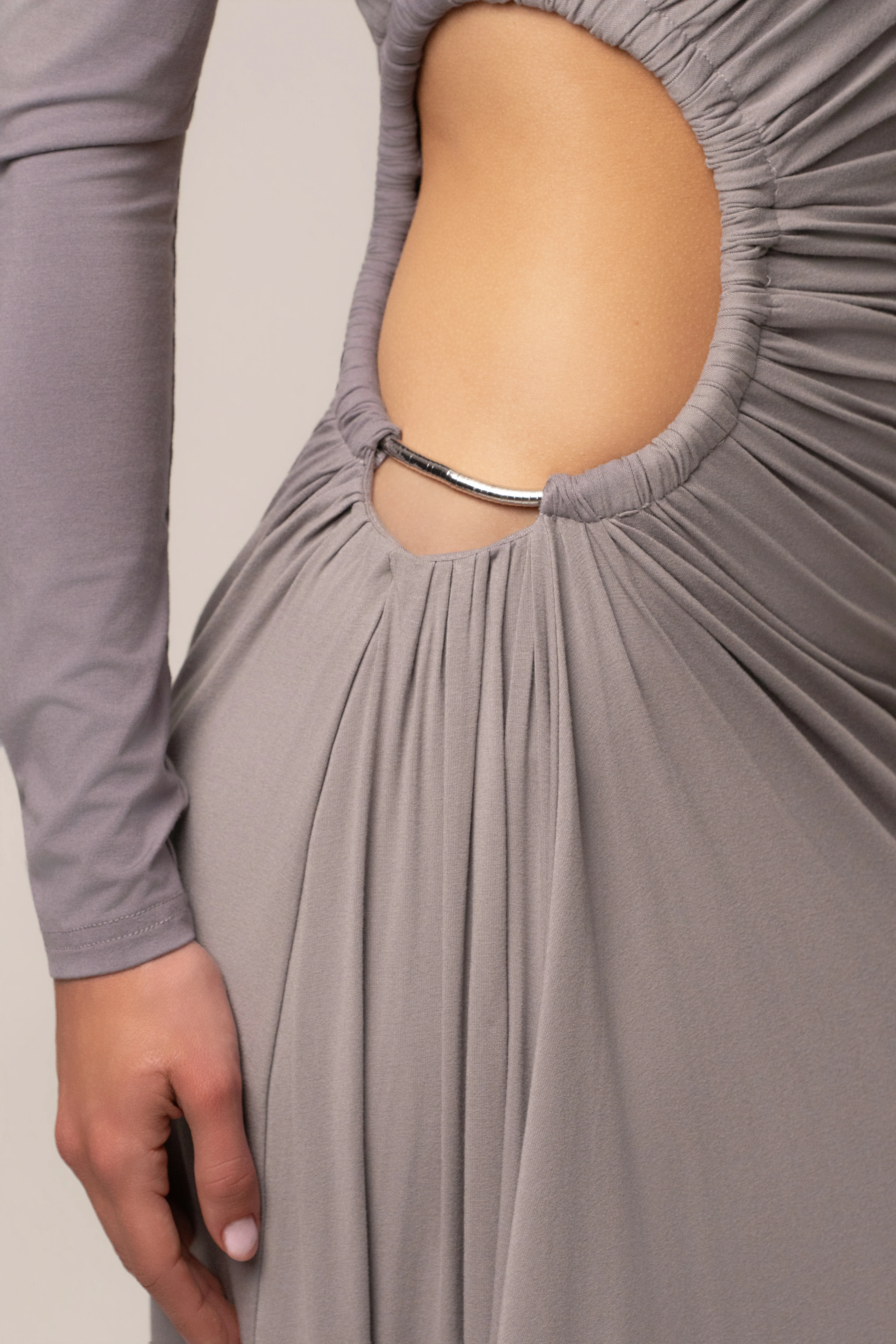 Grey Gilded Grace Maxi Dress