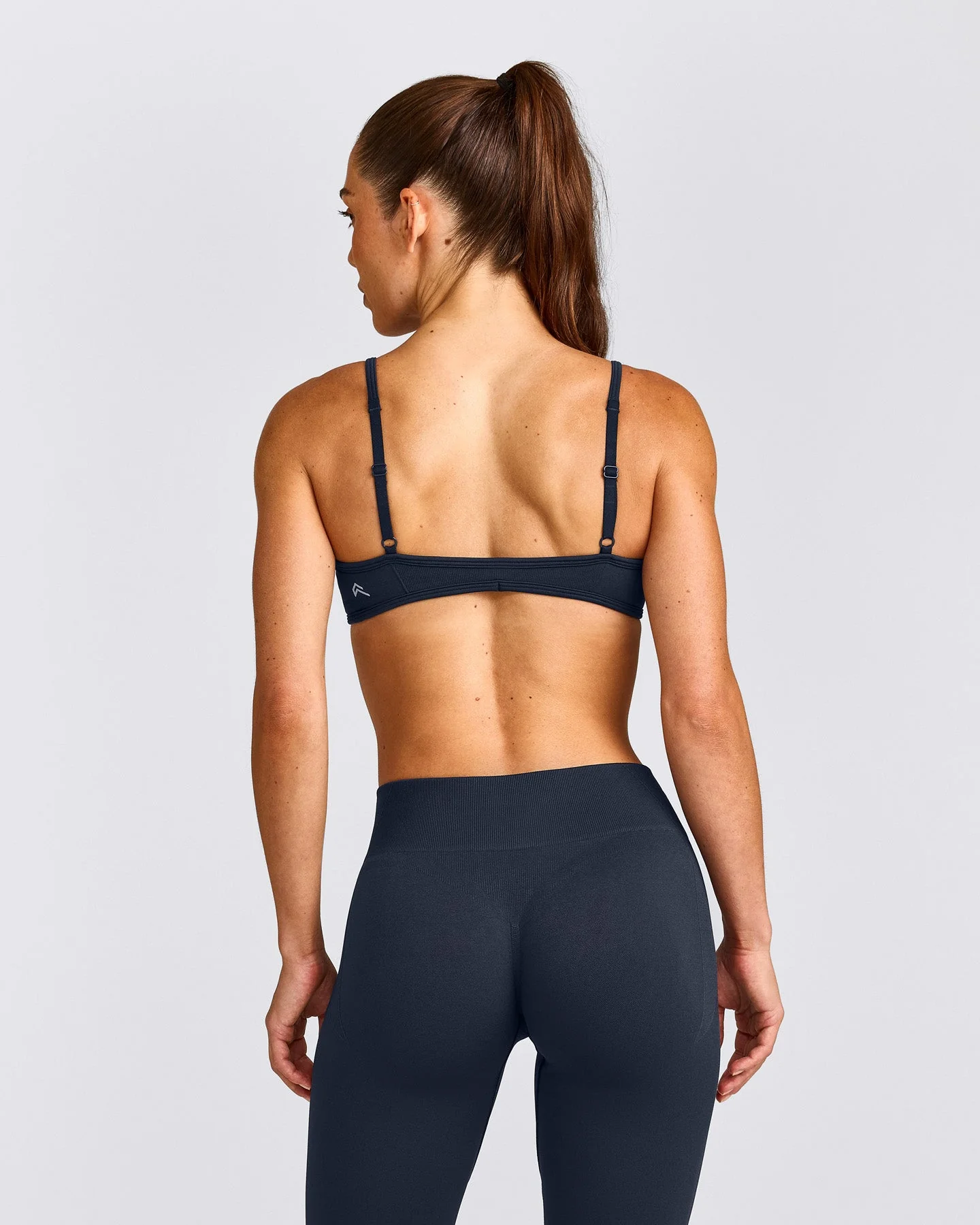 EnhanceLift™ Seamless Minimal Bralette with Grey Logo | True Blue